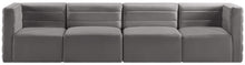 Load image into Gallery viewer, Quincy Grey Velvet Modular Sofa
