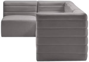 Quincy Grey Velvet Modular Sectional