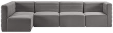 Load image into Gallery viewer, Quincy Grey Velvet Modular Sectional
