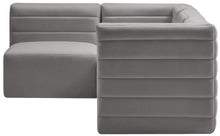 Load image into Gallery viewer, Quincy Grey Velvet Modular Sectional
