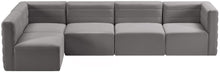 Load image into Gallery viewer, Quincy Grey Velvet Modular Sectional
