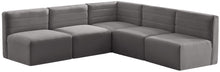 Load image into Gallery viewer, Quincy Grey Velvet Modular Sectional
