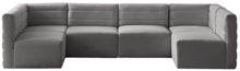 Load image into Gallery viewer, Quincy Grey Velvet Modular Sectional
