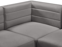 Load image into Gallery viewer, Quincy Grey Velvet Modular Sectional
