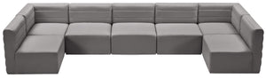 Quincy Grey Velvet Modular Sectional