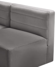 Load image into Gallery viewer, Quincy Grey Velvet Modular Corner Chair
