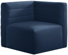 Load image into Gallery viewer, Quincy Navy Velvet Modular Corner Chair
