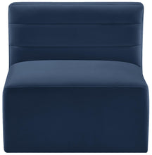 Load image into Gallery viewer, Quincy Navy Velvet Modular Armless Chair
