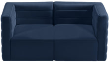 Load image into Gallery viewer, Quincy Navy Velvet Modular Sofa
