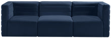 Load image into Gallery viewer, Quincy Navy Velvet Modular Sofa
