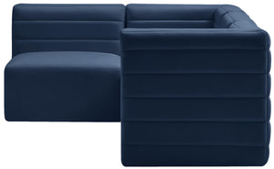 Quincy Navy Velvet Modular Sectional