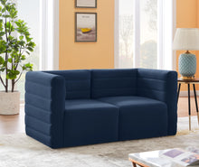 Load image into Gallery viewer, Quincy Navy Velvet Modular Sofa
