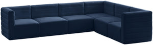 Quincy Navy Velvet Modular Sectional