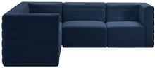 Load image into Gallery viewer, Quincy Navy Velvet Modular Sectional
