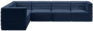 Quincy Navy Velvet Modular Sectional