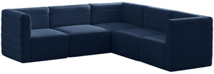 Quincy Navy Velvet Modular Sectional