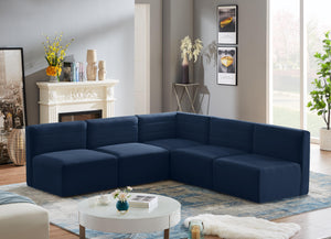 Quincy Navy Velvet Modular Sectional