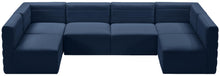 Load image into Gallery viewer, Quincy Navy Velvet Modular Sectional
