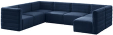 Load image into Gallery viewer, Quincy Navy Velvet Modular Sectional
