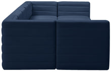 Load image into Gallery viewer, Quincy Navy Velvet Modular Sectional
