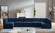 Load image into Gallery viewer, Quincy Navy Velvet Modular Sectional
