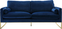 Load image into Gallery viewer, Mila Navy Velvet Sofa
