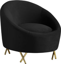 Load image into Gallery viewer, Serpentine Black Velvet Chair
