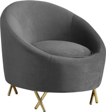 Load image into Gallery viewer, Serpentine Grey Velvet Chair
