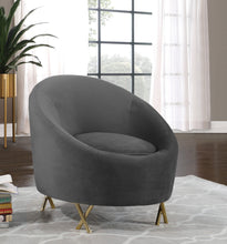 Load image into Gallery viewer, Serpentine Grey Velvet Chair
