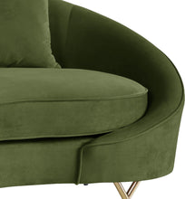 Load image into Gallery viewer, Serpentine Olive Velvet Sofa
