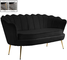 Load image into Gallery viewer, Gardenia Black Velvet Loveseat image
