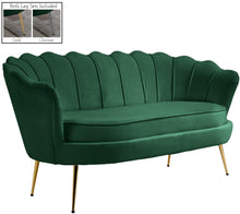 Load image into Gallery viewer, Gardenia Green Velvet Loveseat image
