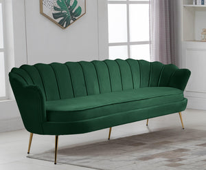 Gardenia Green Velvet Sofa