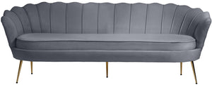 Gardenia Grey Velvet Sofa