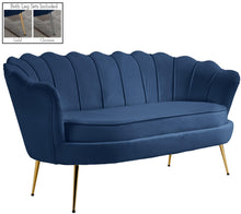 Load image into Gallery viewer, Gardenia Navy Velvet Loveseat image
