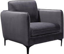 Load image into Gallery viewer, Poppy Grey Velvet Chair
