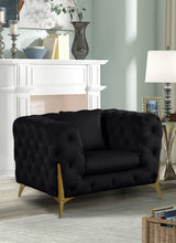 Load image into Gallery viewer, Kingdom Black Velvet Chair
