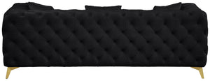 Kingdom Black Velvet Sofa