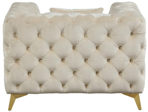 Kingdom Cream Velvet Chair