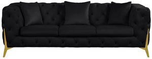 Kingdom Black Velvet Sofa