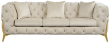 Load image into Gallery viewer, Kingdom Cream Velvet Sofa
