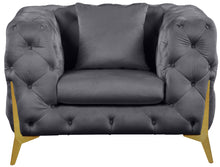 Load image into Gallery viewer, Kingdom Grey Velvet Chair
