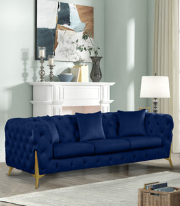 Kingdom Navy Velvet Sofa