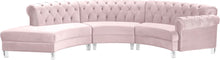 Load image into Gallery viewer, Anabella Pink Velvet 3pc. Sectional image
