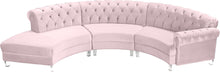 Load image into Gallery viewer, Anabella Pink Velvet 3pc. Sectional
