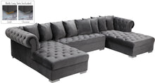 Load image into Gallery viewer, Presley Grey Velvet 3pc. Sectional
