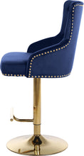 Load image into Gallery viewer, Claude Navy Velvet Adjustable Stool
