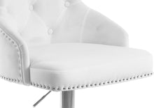Load image into Gallery viewer, Claude White Velvet Adjustable Stool
