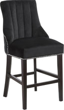 Load image into Gallery viewer, Oxford Black Velvet Stool
