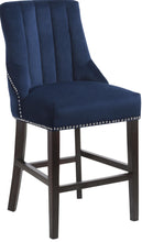 Load image into Gallery viewer, Oxford Navy Velvet Stool
